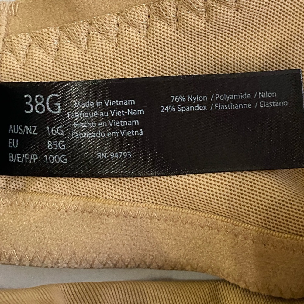 🆕 DOMINIQUE Marlena Medium Beige Seamless Everyday Sling Shaping Bra 7500 38G - Picture 8 of 10